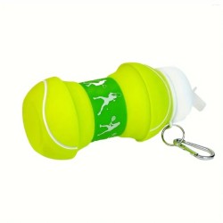 Tenis Topu Tasarımlı Akordiyon Su Şişesi