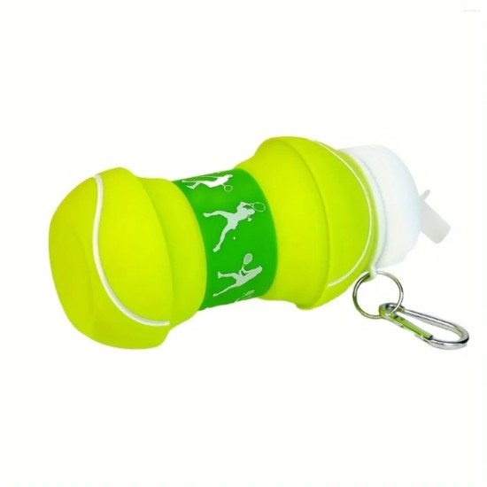 Tenis Topu Tasarımlı Akordiyon Su Şişesi Tenis Topu Tasarımlı Akordiyon Su Şişesi