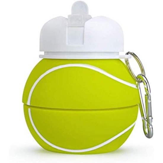 Tenis Topu Tasarımlı Akordiyon Su Şişesi Tenis Topu Tasarımlı Akordiyon Su Şişesi