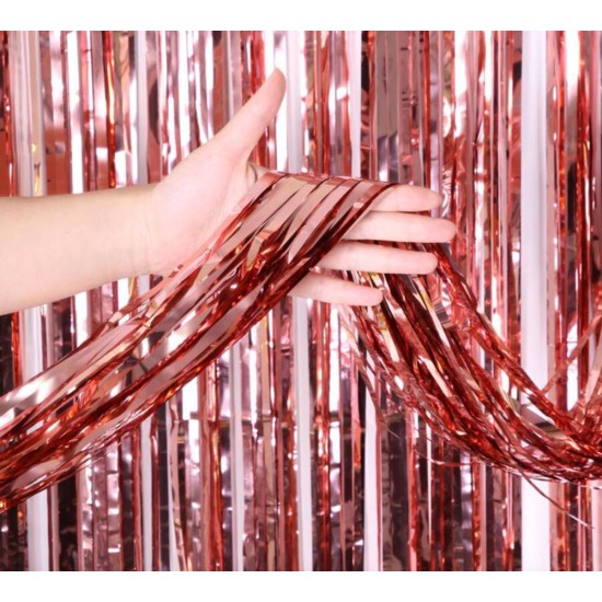 Rose Gold Püsküllü Kapı Perdesi Rose Gold Püsküllü Kapı Perdesi