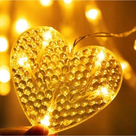 Kalp Perde Led Işık 3m 6 Sıra 12 Adet Gün Işığı Kalp Perde Led Işık 3m 6 Sıra 12 Adet Gün Işığı