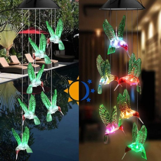 Solar Led Işıklı Kuşlu Bahçe Dekoru 6 Ledli,Renkli Işık Solar Led Işıklı Kuşlu Bahçe Dekoru 6 Ledli,Renkli Işık