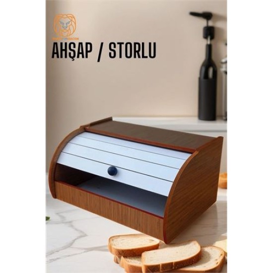 Ekmek Dolabı Storlu Ahşap BEYAZ Ekmek Dolabı Storlu Ahşap BEYAZ