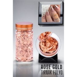 Engithalat Tırnak Süsü Gümüş Folyo Rose Gold