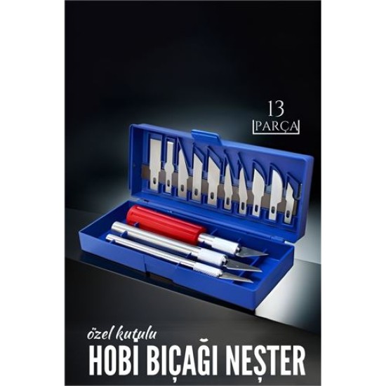 Engithalat 13 Parça Özel Kutulu Hobi Bıçağı Seti