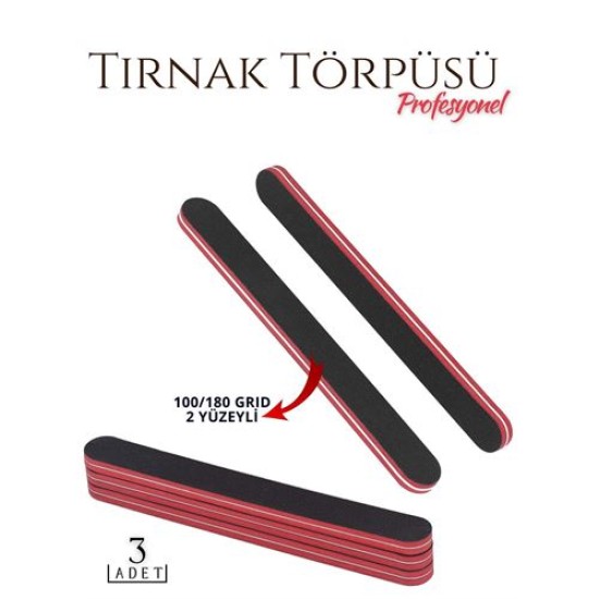 Engithalat Manikür Pedikür Tırnak Törpüsü 100/180 Grid Profesyonel 3 Adet