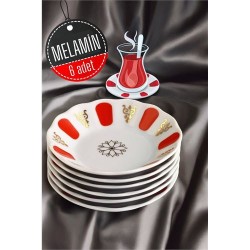 Engithalat  Melamin Çay Tabağı 6 Adet