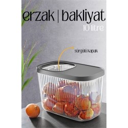 Engithalat MultiBox Erzak Bakliyat Kutusu Sürgülü Kapak 10 Litre