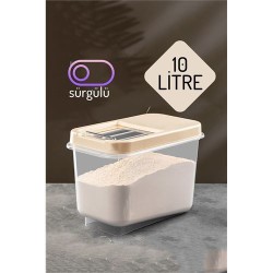 Engithalat Insignia Erzak Bakliyat Saklama Kutusu 10 lt KREM
