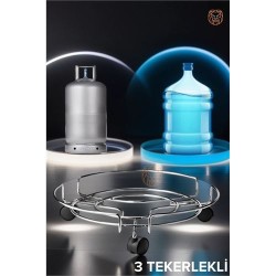 Engithalat Tekerlekli Alüminyum Tüp ve Damacana Altlığı