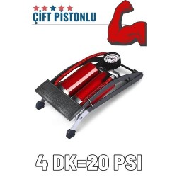 Engithalat Ayaktan Çift Pistonlu Lastik Şişirme Pompası