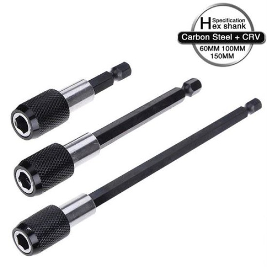 ModaCar 6 10 15 cm 3 lü Bits Uzatma Adaptörü ModaCar 6 10 15 cm 3 lü Bits Uzatma Adaptörü