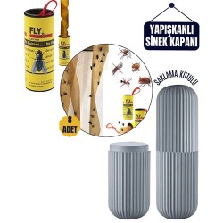 Engithalat 8 Adet Yapışkanlı Sinek Şeridi Korumalı Kutulu