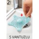 ModaCar Vantuzlu Lavabo Gider Süzgeci Multi Kullanım 2 li ModaCar Vantuzlu Lavabo Gider Süzgeci Multi Kullanım 2 li