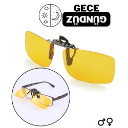 Engithalat Gece Gündüz Sürüş Gözlük İlavesi Clip-On Polarize