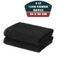 Engithalat 2'li Mikrofiber El Yüz Spor Havlusu 50x90 Siyah