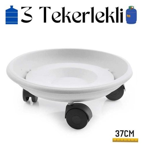 Engithalat Tekerlekli Damacana ve Tüp Altlığı Beyaz