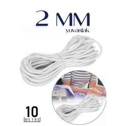 Engithalat Bel Paça Giysi Lastiği 2 mm 10 Mt