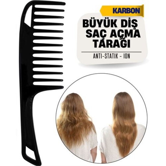 ModaCar Büyük Diş Geniş Saç Açma Tarağı ModaCar Büyük Diş Geniş Saç Açma Tarağı