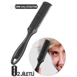 Engithalat 2 Jiletli Kırık Saç Sakal Düzletme İnceltme Tarağı