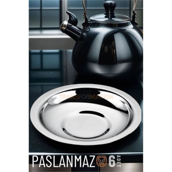 ModaCar Veneta 6 Adet Metal Çay Tabağı Seti ModaCar Veneta 6 Adet Metal Çay Tabağı Seti