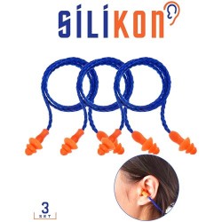 Engithalat Silikon Kulak Tıkacı İpli 3 ADET Howard Design