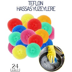 Engithalat Örgülü Bulaşık Pedi Teflon Yüzey Ave Design 24 lü
