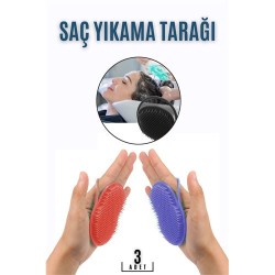 Engithalat Saç Yıkama Tarağı Avuçiçi 3 LÜ SET Belgiqa Design
