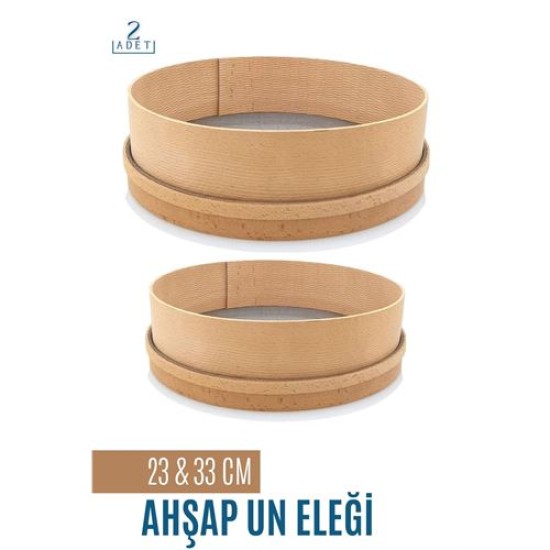 ModaCar Ahşap Un Eleği 23 ve 33 CM 2 li Set ModaCar Ahşap Un Eleği 23 ve 33 CM 2 li Set