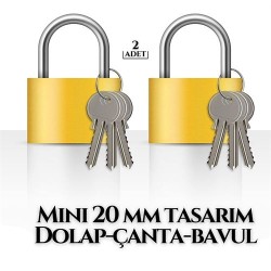 Engithalat Mini 20mm Dolap Çanta Bavul Kilidi 2 ADET