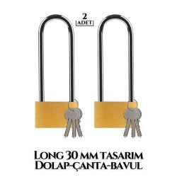 Engithalat Long 30 mm Dolap Çanta Bavul Kilidi 2 ADET