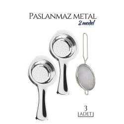 Engithalat 3 lü Set Metal Çay Süzgeci Cabrera Design