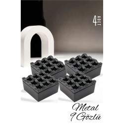 Engithalat Metal Kül Tablas 9 Gözlü Rexite 4 ADET