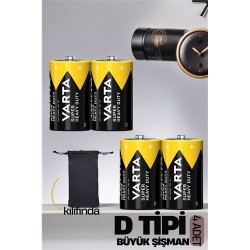 Engithalat D Tip Büyük Şişman 4 lü Pil Seti Varta