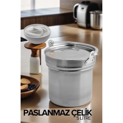 Engithalat Yoğurt Bakracı 5 Lt Paslanmaz Çelik