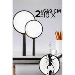 Engithalat 10X Büyüteç 6 ve 9 cm 2 li SET