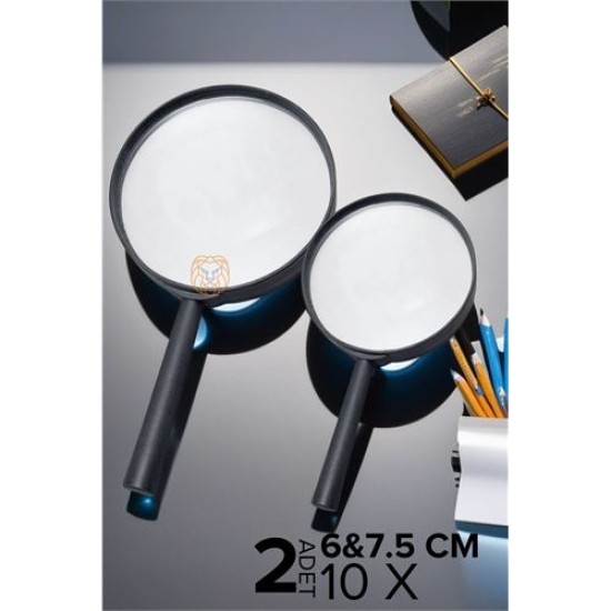 Engithalat 10X Büyüteç 6 ve 7,5 cm 2 li SET Engithalat 10X Büyüteç 6 ve 7,5 cm 2 li SET