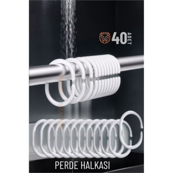 ModaCar Banyo Perde Halkaları 40 ADET ModaCar Banyo Perde Halkaları 40 ADET