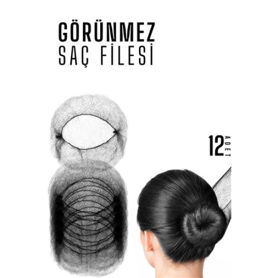 ModaCar SİYAH Saç Filesi Görünmez 12 ADET ModaCar SİYAH Saç Filesi Görünmez 12 ADET