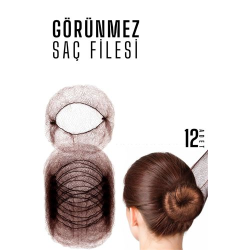 Engithalat KAHVE Saç Filesi Görünmez 12 ADET