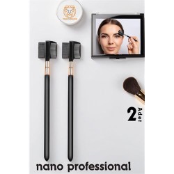 Engithalat Nano Kaş Fırçası Kirpik Tarağı 2 ADET  Absolute Professional