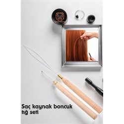 Engithalat Saç Boncuk Uzatma Keratin Tığı Misina Seti