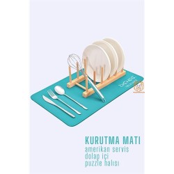 Engithalat Bulaşık Durulama Kurutma Matı Süzücü Emici D.Reohouri Design