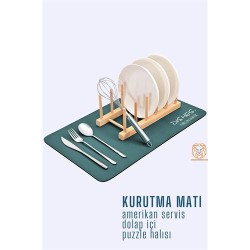 Engithalat Bulaşık Durulama Kurutma Matı Süzücü Emici D.Reohouri Design