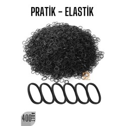 Engithalat Pratik Saç Lastik Toka 400 ADET SİYAH