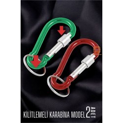Engithalat Karabina Model Kilitli Anahtarlık 2 ADET