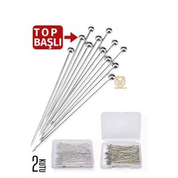 Engithalat Top Başlı İğne 2 Kutu 100 Adet Başörtü İğnesi Toplu İğne