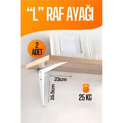Engithalat L Raf Altı Raf Ayağı 23X16.5 cm 2 Adet