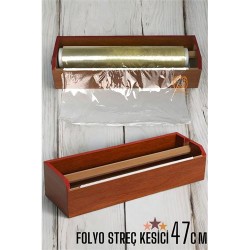 Engithalat 47 Cm Ahşap Streçlik Folyo Ve Streç Film Kesici