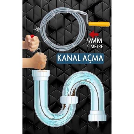 ModaCar Profesyonel Kanal Açma Sprali Kanal Gider Tıkanık Açıcı 5 mt ModaCar Profesyonel Kanal Açma Sprali Kanal Gider Tıkanık Açıcı 5 mt